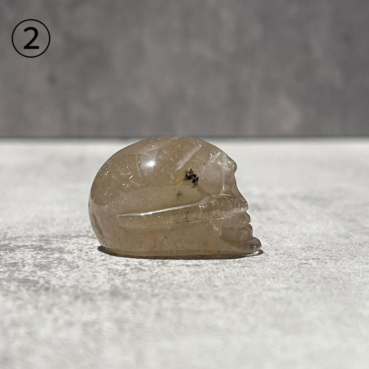 ブラジル産 ゴールデンルチルクォーツ スカル 3種類｜金針水晶 天然石彫刻