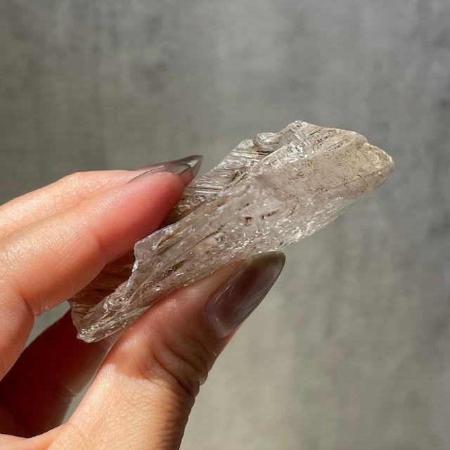 ジンバブエ産【スケルタルクォーツ】フェンスタークォーツ（窓水晶）鉱物 天然石 パワーストーン