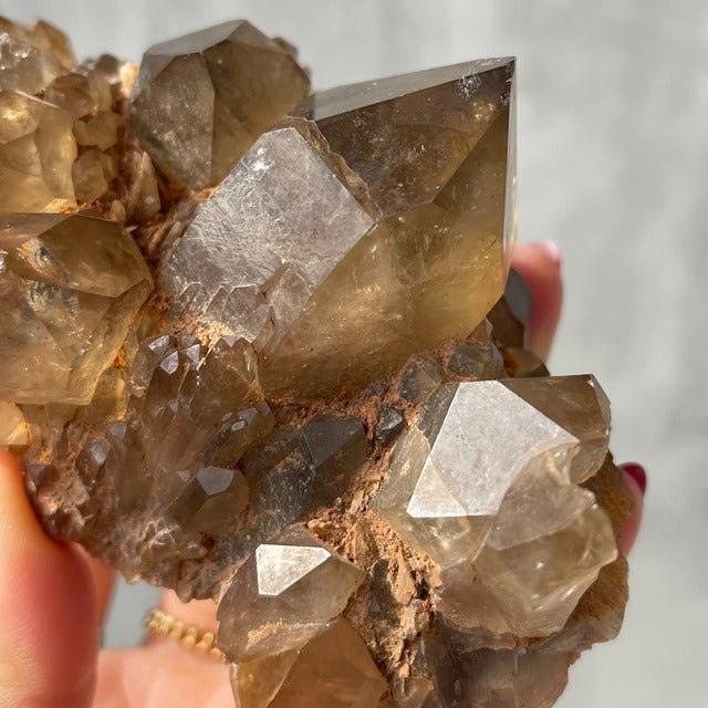 コンゴ産【クンダリーニシトリン（非加熱 Citrine）】スモーキー｜クラスター 鉱物 天然石 パワーストーン