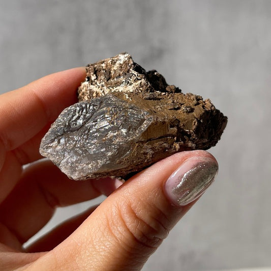 マラウィ産【スモーキークォーツ×シデライト】（53.5g）鉱物 天然石 パワーストーン