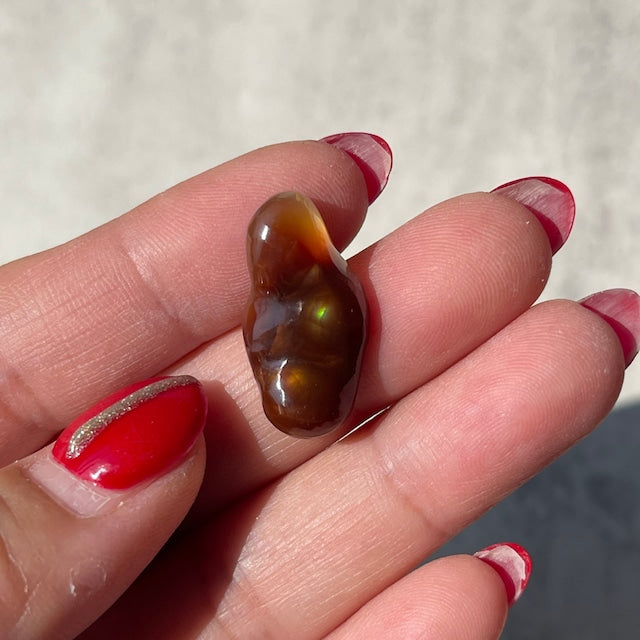 メキシコ産【ファイヤーアゲート 炎瑪瑙（ほのおめのう）】 鉱物 天然石 パワーストーン