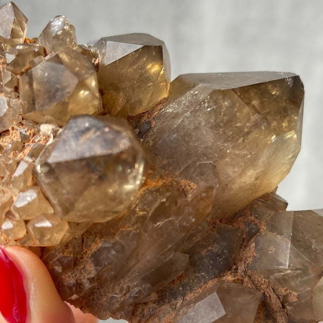 コンゴ産【クンダリーニシトリン（非加熱 Citrine）】スモーキー｜クラスター 鉱物 天然石 パワーストーン