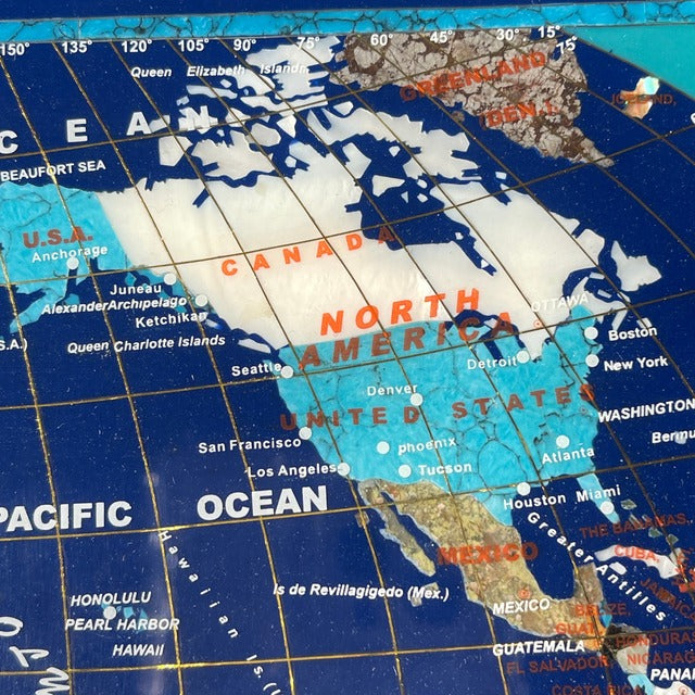 アフガニスタン産【ラピスラズリ（Lapis Lazuli）世界地図】ハンドメイド｜鉱物 天然石 パワーストーン 瑠璃