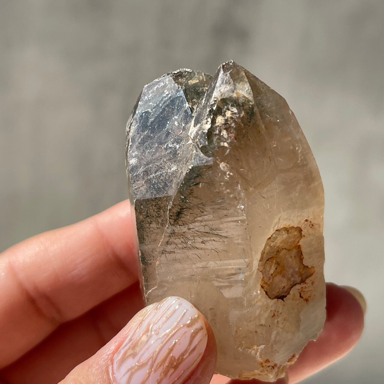 ナイジェリア産【アクチノライトインクォーツ】 鉱物 天然石 パワーストーン