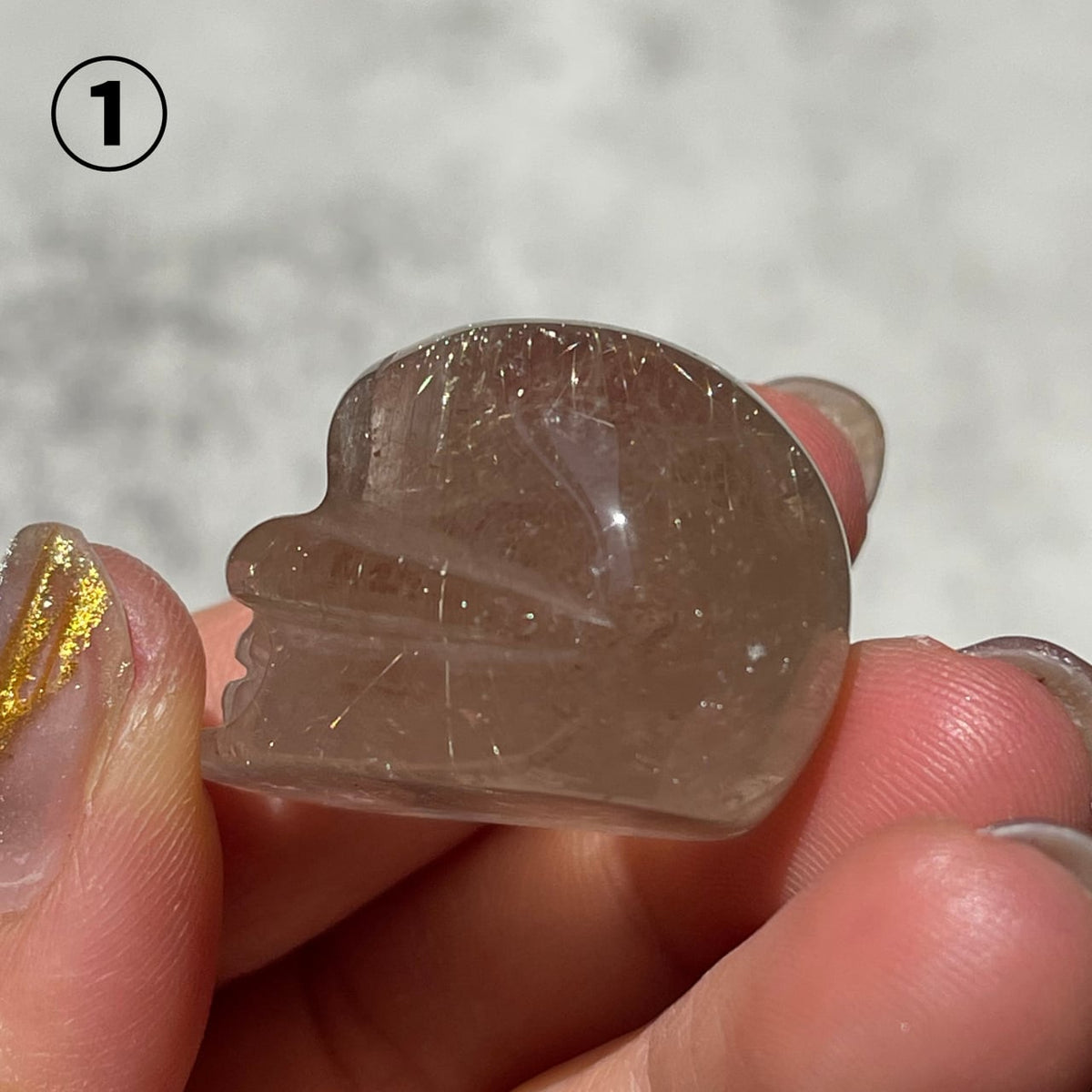ブラジル産 ゴールデンルチルクォーツ スカル 3種類｜金針水晶 天然石彫刻