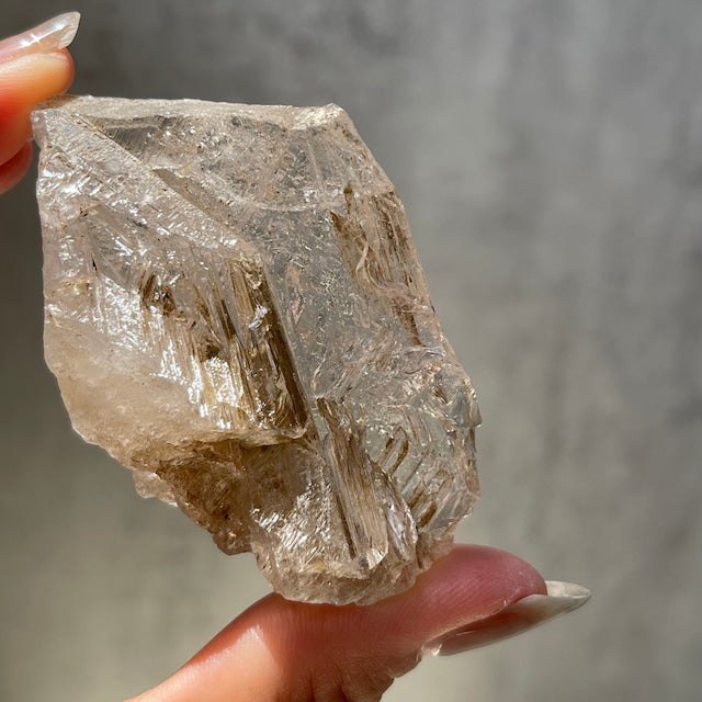 ジンバブエ産【スケルタルクォーツ】フェンスタークォーツ（窓水晶）鉱物 天然石 パワーストーン