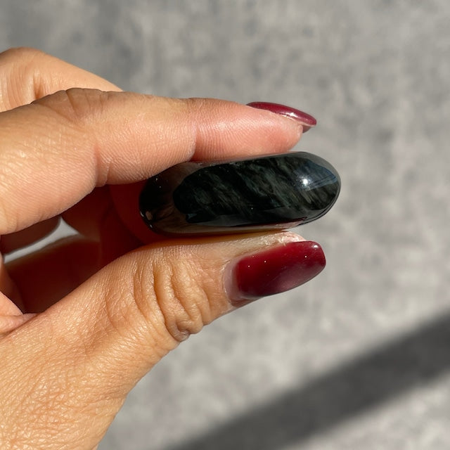 メキシコ産【ベルベットオブディシアン（黒曜石）】タンブル  鉱物 天然石 パワーストーン