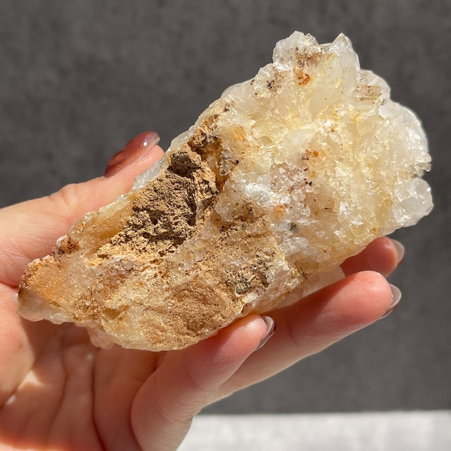 ネパール・ダーディン産 ゴールデンヒーラークォーツ クラスター｜ヒマラヤ水晶｜イリデッセンスあり