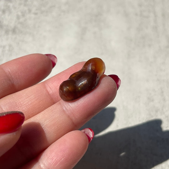 メキシコ産【ファイヤーアゲート 炎瑪瑙（ほのおめのう）】 鉱物 天然石 パワーストーン