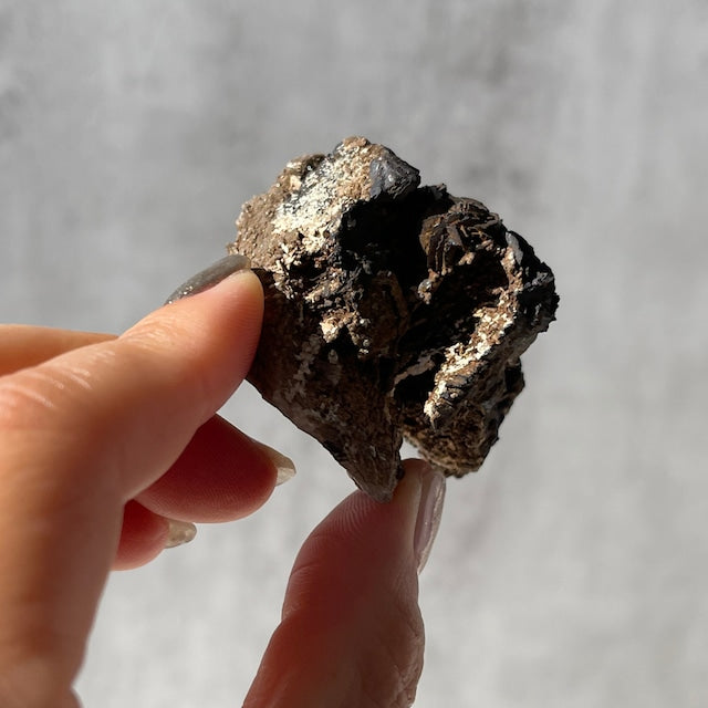 マラウィ産【スモーキークォーツ×シデライト】（53.5g）鉱物 天然石 パワーストーン
