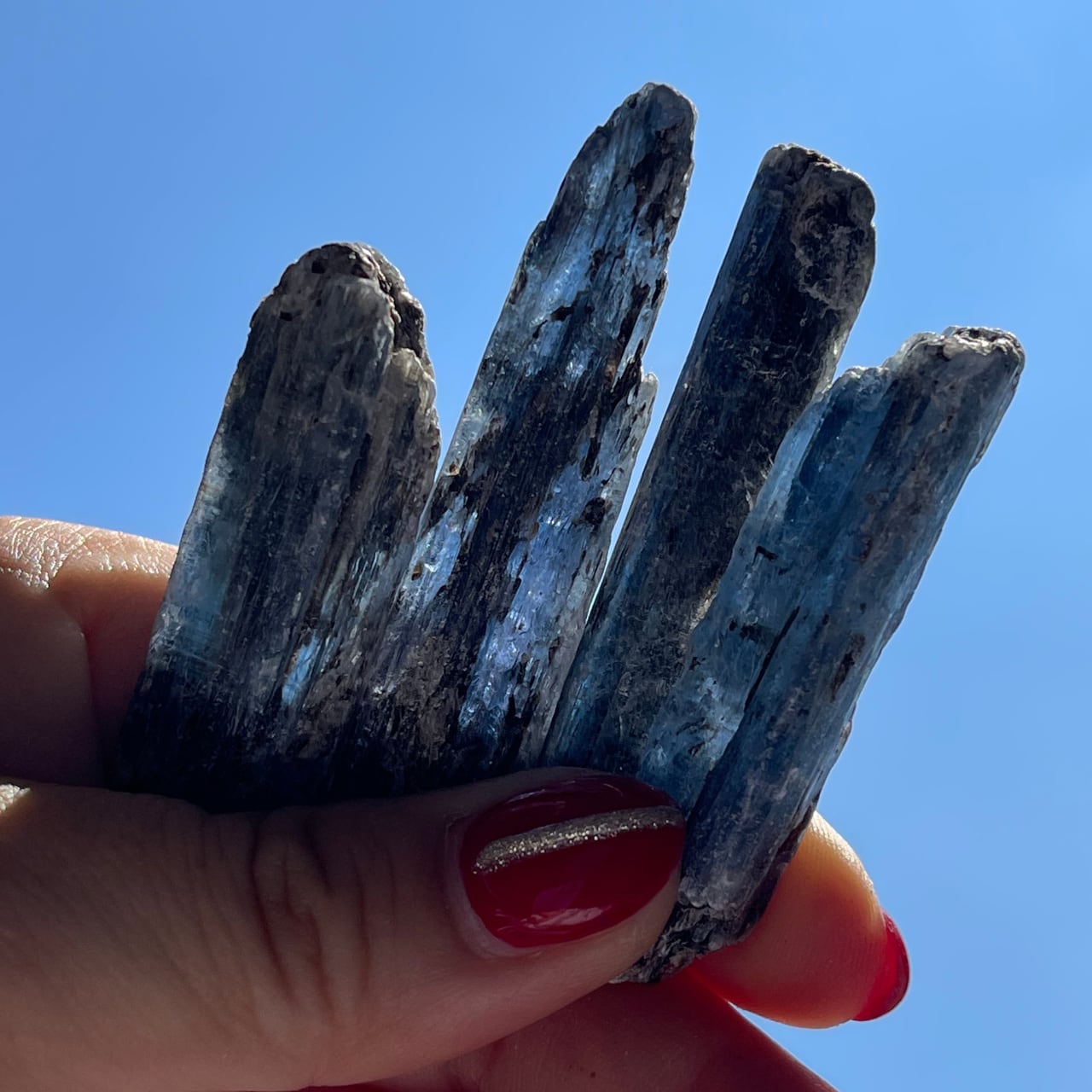 【ジンバブエ産 ジェミー ブルーカイヤナイト】スティック  鉱物 天然石 パワーストーン