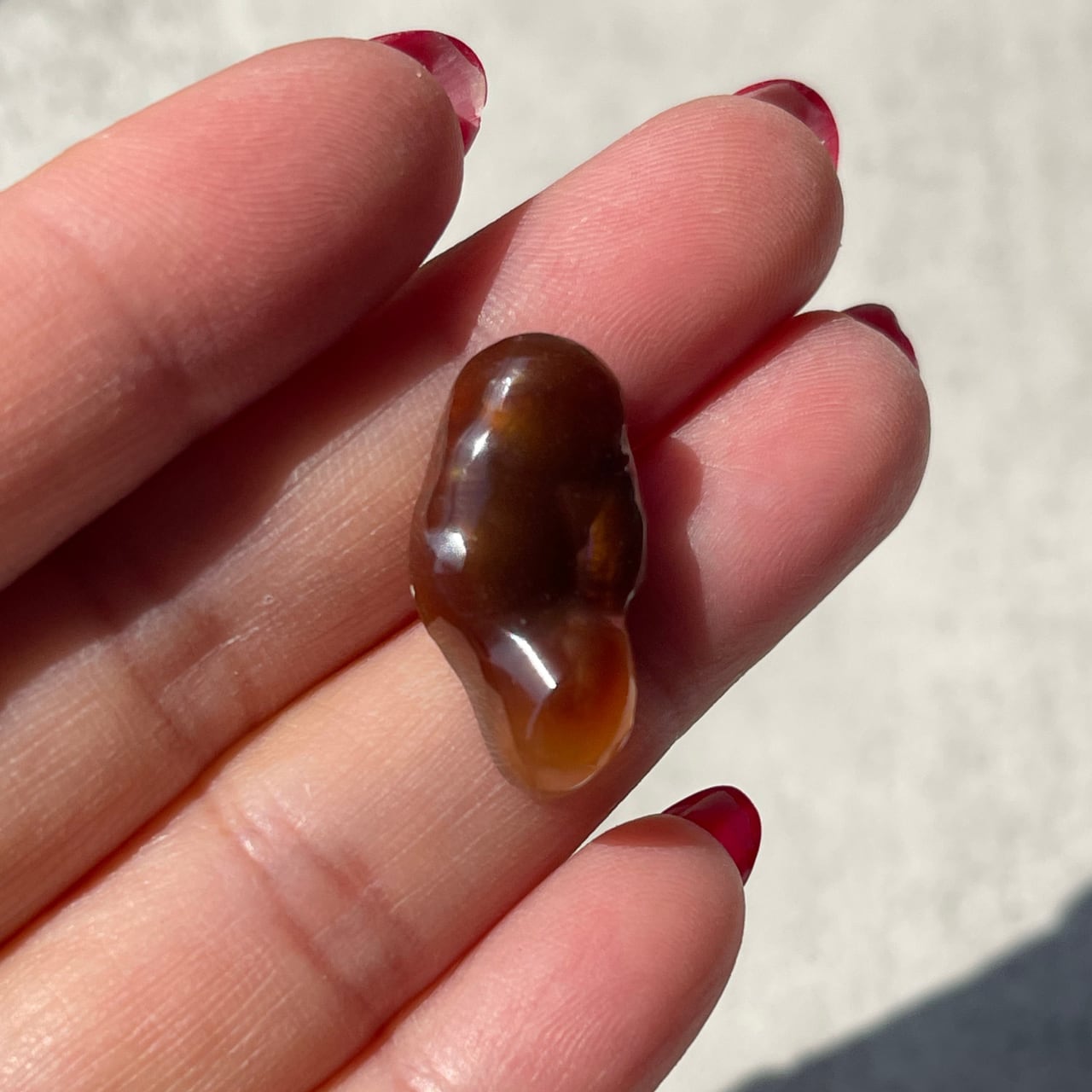 メキシコ産【ファイヤーアゲート 炎瑪瑙（ほのおめのう）】 鉱物 天然石 パワーストーン