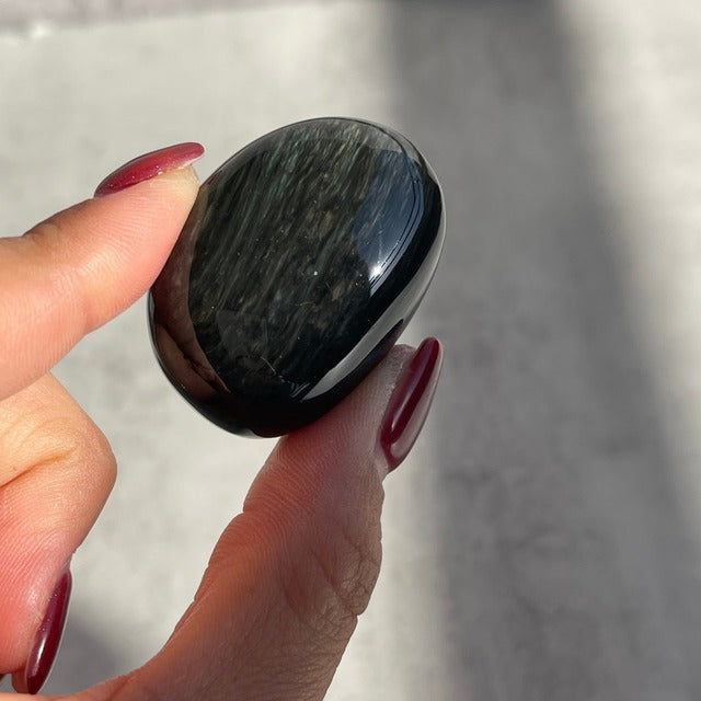 メキシコ産【ベルベットオブディシアン（黒曜石）】タンブル 鉱物 天然石 パワーストーン