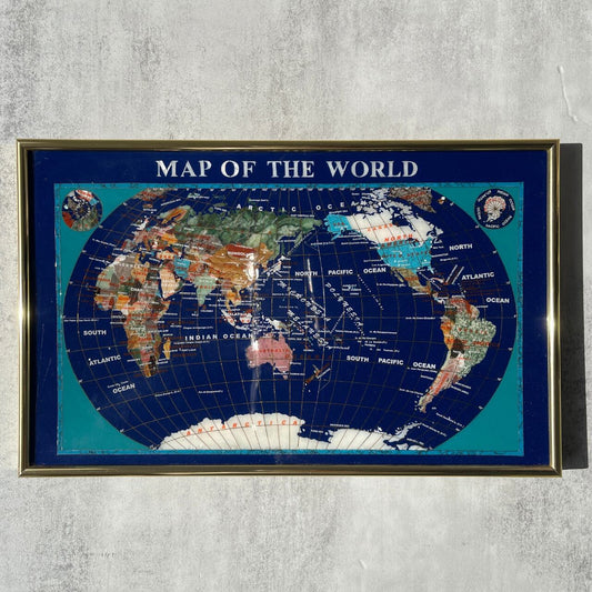 アフガニスタン産【ラピスラズリ（Lapis Lazuli）世界地図】ハンドメイド｜鉱物 天然石 パワーストーン 瑠璃
